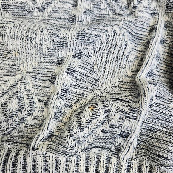 Vtg 90s Abstract Diamond Geometric All Over Pattern Knit Fair Isle Sweater L/ XL - Picture 4 of 6